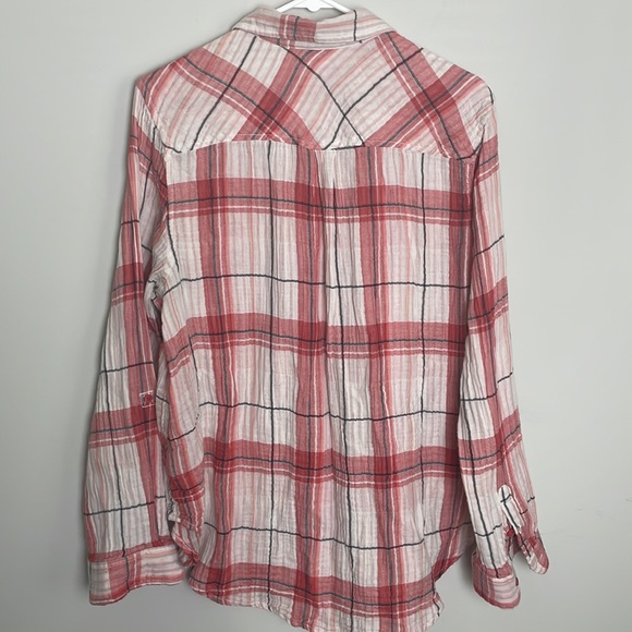 Time and Tru Long sleeve button down casual long sleeve shirt- Large - Picture 3 of 6